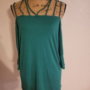Green Off the Shoulder xl top